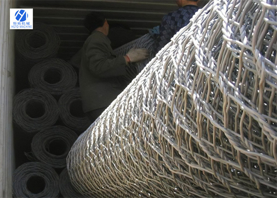 100mm متعدد السلك سداسية شبكة المعاوضة سلة الحجر مقاومة للتآكل
