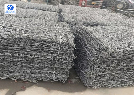 100mm متعدد السلك سداسية شبكة المعاوضة سلة الحجر مقاومة للتآكل